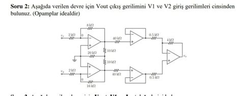 Solved Soru A A Da Verilen Devre I In Vout K Chegg