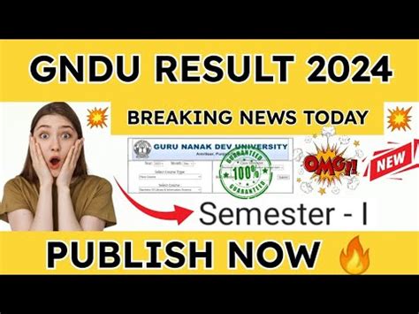 Gndu Result Publish St Semester Latest Update Gndu Result