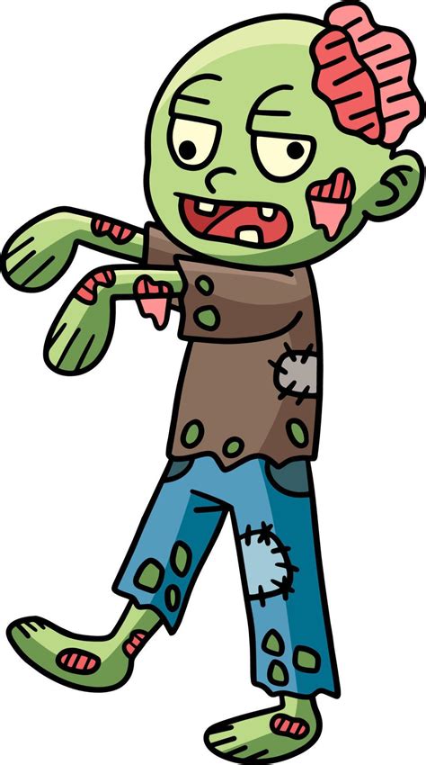 Zombie Halloween Cartoon Colored Clipart 8822701 Vector Art At Vecteezy