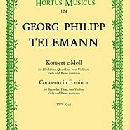 Georg Philipp Telemann Concerto For Recorder And Flute TWV 52 E1