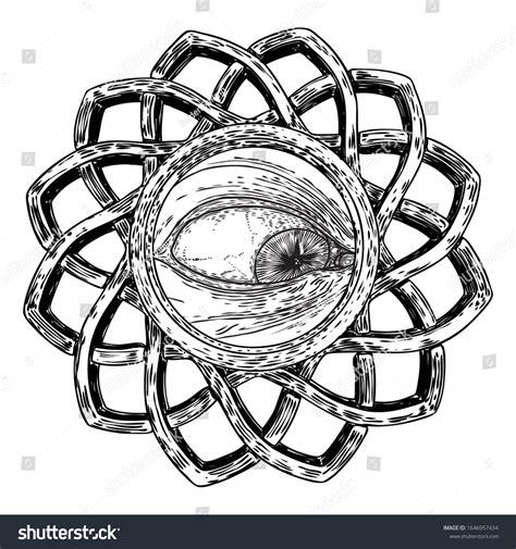 Mystic All Seeing Eye Drawing Ink Stock Vector (Royalty Free) 1646957434 | Shutterstock