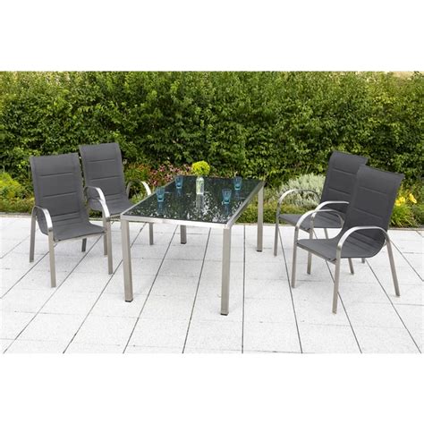 Merxx Gartenm Belset Paxos Tlg Stapelbar Aluminium Textil