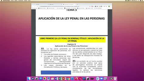 APLICACIÓN DE LA LEY PENAL EN LAS PERSONAS TEMA 5 MÓDULO 2 PENAL