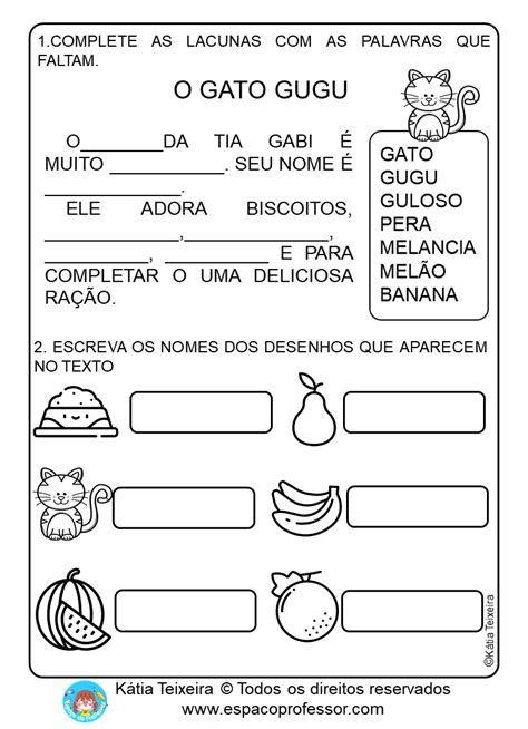 Atividades De Alfabetiza O Pequeno Texto Em Pdf Letra G