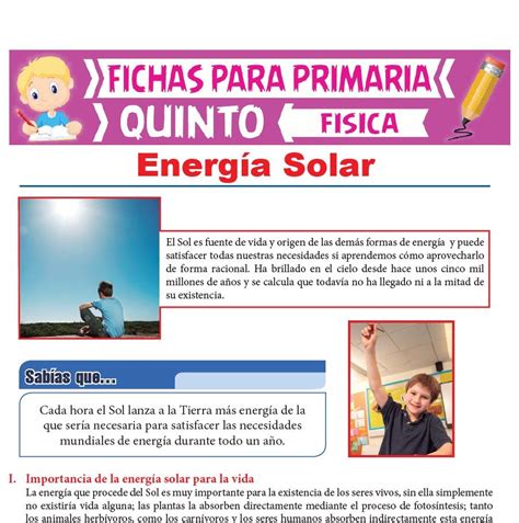 Energía Solar Para Quinto De Primaria Actividades Educativas 2022