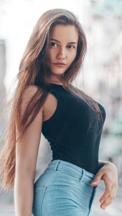 Women Model Brunette Brown Eyes Long Hair X Phone Hd Wallpaper