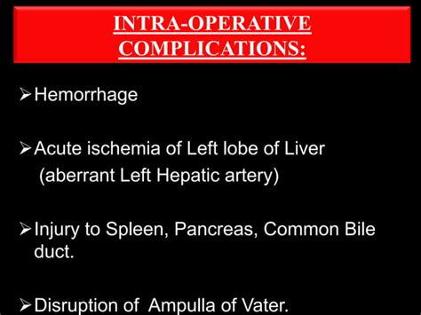 Surgical complications of Gastrectomy