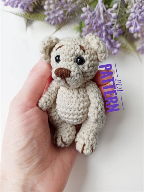 Crochet Bear Pattern Amigurumi Mini Teddy Bear Pattern Etsy Crochet