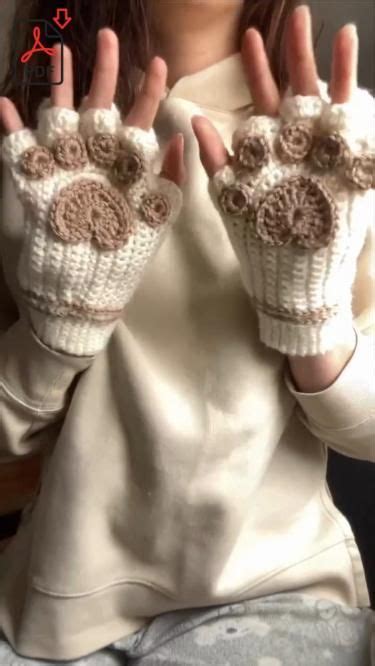 Crochet PATTERN Cat Paw Gloves for beginners in 2024 | Crochet gloves ...