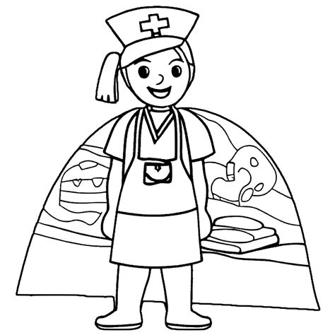 Malvorlage Krankenschwester
