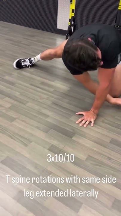 T Spine Rotations With Leg Extended Laterally Youtube