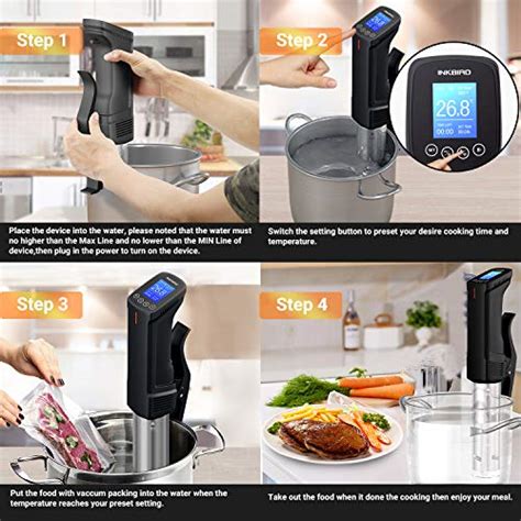 Inkbird Wifi Sous Vide Cooker Watts Recipe Preset Temperature