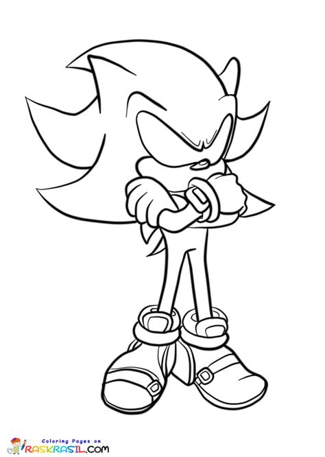 Dark Sonic Coloring Pages