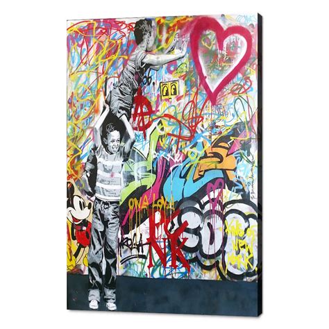 MAMAGO Canvas Wall Art Painting Banksy Graffiti Pictures Colorful