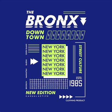 Premium Vector The Bronx Ny Symbol Text Frame Graphic Typography