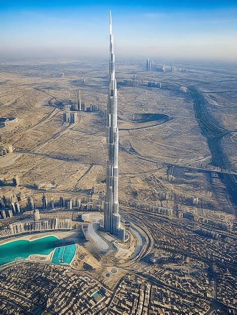 Premium Photo Aerial View Of Burj Khalifa