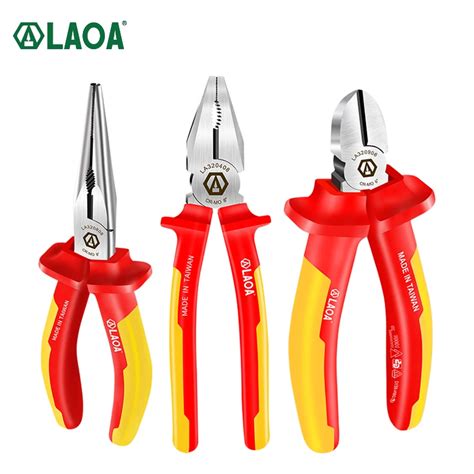 LAOA VDE Insulated Wire Cutters Long Nose Pliers Diagonal Pliers 1000V