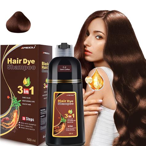 YOURTONE Champú de tinte para el cabello castaño oscuro Champú