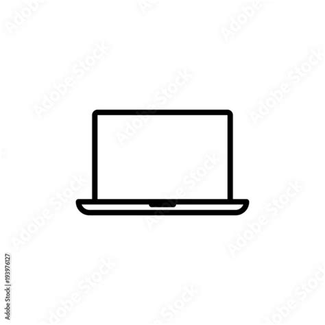 Outline Laptop Icon Line Computer Symbol Isolated On White Background