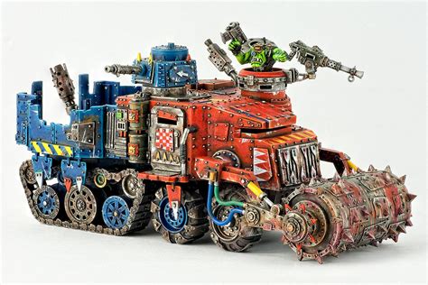 Ork Battlewagon With Deth Rolla Warhammer Model Painted By Flickr