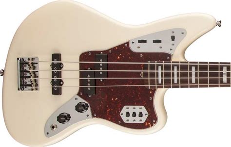 Basse électrique Solid Body Fender Jaguar Bass American Standard Usa Rw Olympic White Blanc