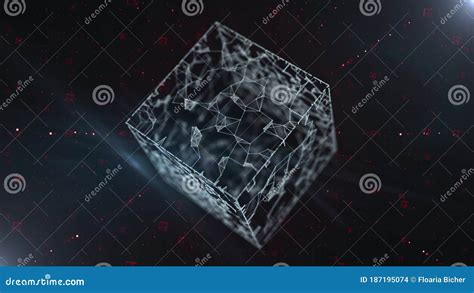 D Animation Of Abstract Cube Floating In Space In K Creative Graphic