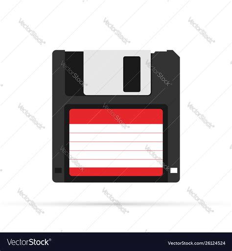 Magnetic Floppy Disc Flat Icon Stock Royalty Free Vector