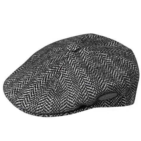 Wool Herringbone 504 - Kangol Wool Flat Cap | Fashionable Hats