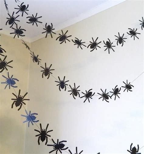 Halloween Spider Decor/ Paper Garland / Halloween Garland / 6ft Black ...