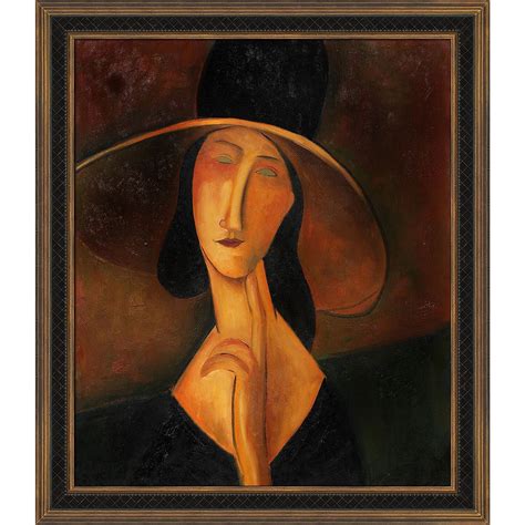 Tori Home Portrait Of Woman In Hat Jeanne Hebuterne In Large Hat