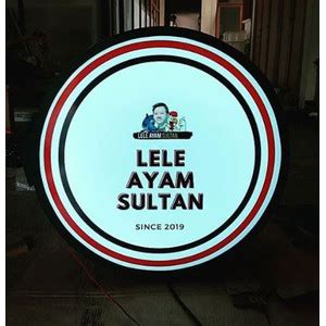 Jual Neon Box Bulat Bulet Kotak Murah Diameter Cm Sisi Nyala