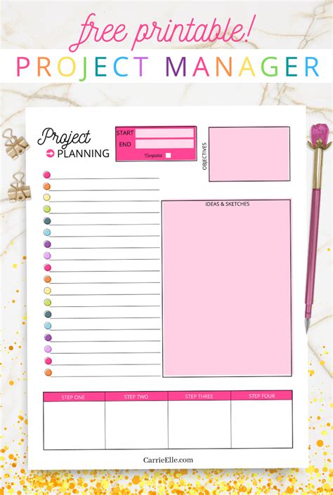 Printable Rainbow Project Planner Artofit