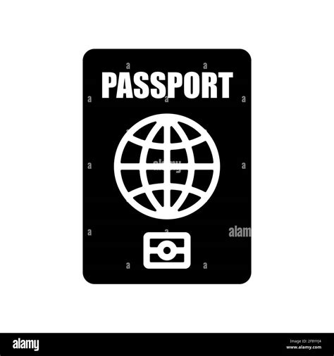 Passport Vector Glyph Icon Identification Symbol Graph Symbol For