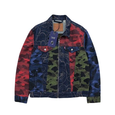 Bape Bape X Levis Multi Color Trucker Jacket Grailed