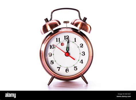 Alarm Clock Isolated On White Stock Photo Alamy