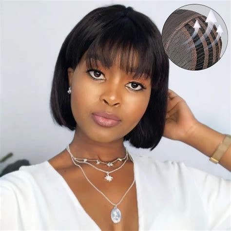 Readytogo Glueless Hd Lace Bob Wig With Bangs Human Hair Wig Luvmehair South Africa