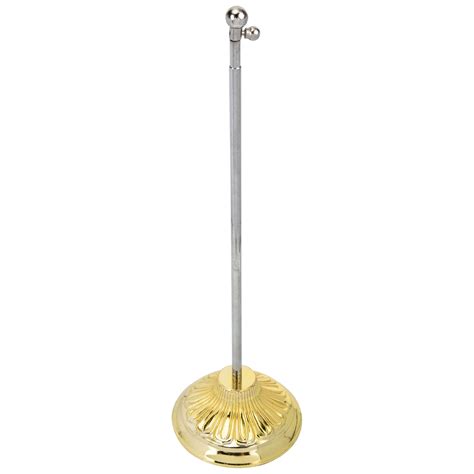 Mini Flag Holder Stainless Steel Telescopic Desktop Pole Golden Stand