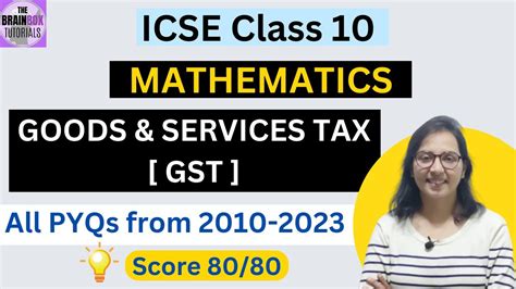 Icse Class 10 Gst Previous Years Questions Solution Goods And Services Tax Pyqs Youtube