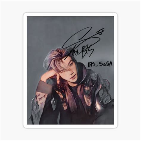 "BTS Suga Autograph" Sticker for Sale by BTS-Merchandise | Redbubble