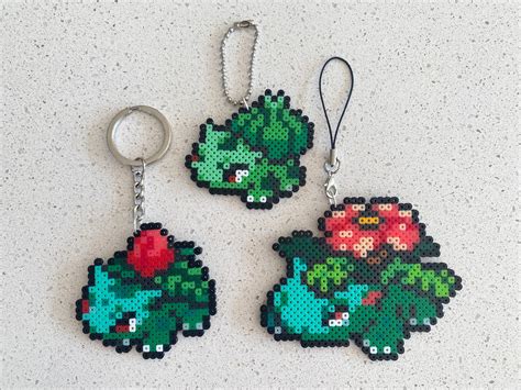 Bulbasaur Ivysaur And Venusaur Pokémon Pixel Perler Beads Etsy