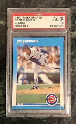 1987 Fleer Update Glossy U 68 Greg Maddux RC PSA 10 GEM MT EBay