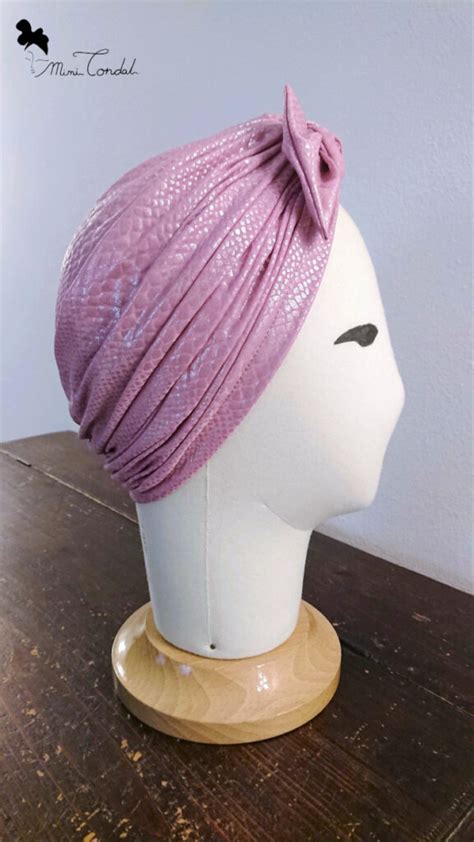 Turbante Rosa Pitonato Mimi Condal