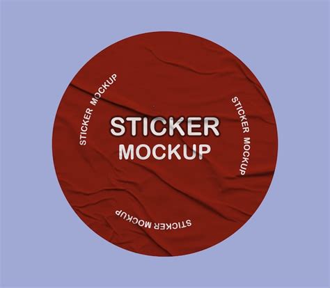 Premium Psd Pds Round Sticker For Mockup