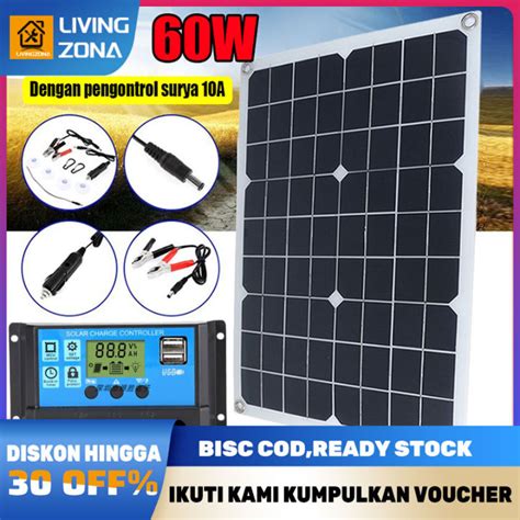 Dalam Stok Dikirim Dari Jakarta W Solar Panel Solar Cell Dual