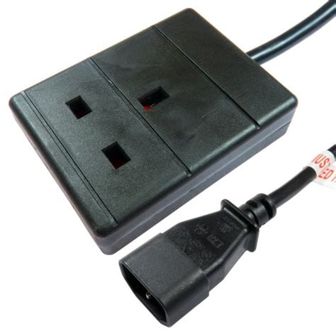 0 5m IEC C14 To UK Mains Socket Power Cord Power From Cables Direct