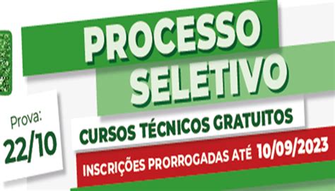 Inscrições prorrogadas para processos seletivos em cursos gratuitos do