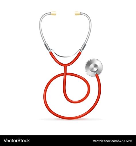 Red stethoscope Royalty Free Vector Image - VectorStock