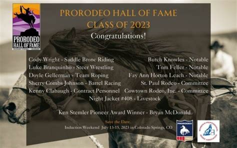 ProRodeo Hall Of Fame Announces 2023 Inductees KGNC