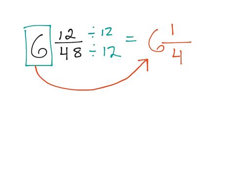 Reducing A Mixed Number Fraction Math Showme