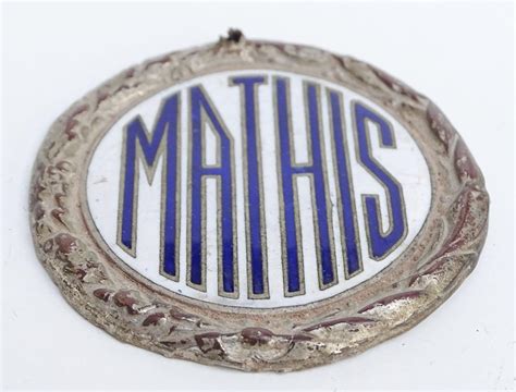 Insigne De Haut De Calandre Automobiles Mathis M Tal Maill